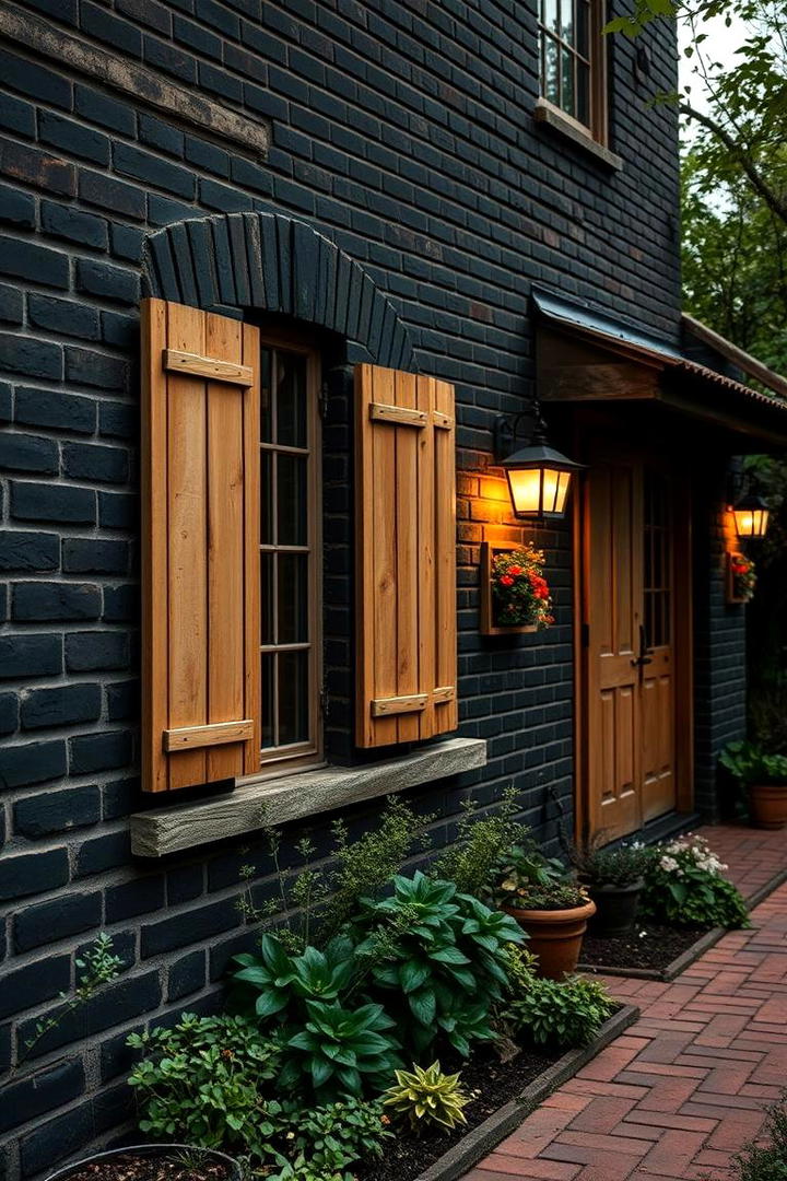 Rustic Charm Black Brick Exterior - 30 Black Brick House Exteriors