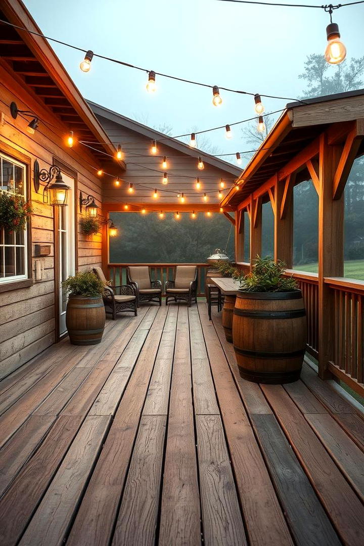 Rustic Charm Composite Deck - 30 Composite Deck Ideas