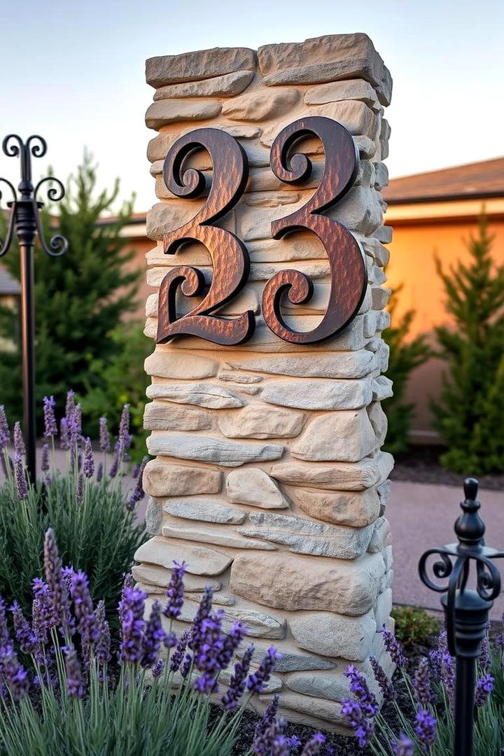 Rustic Charm House Numbers - 21 House Number Ideas