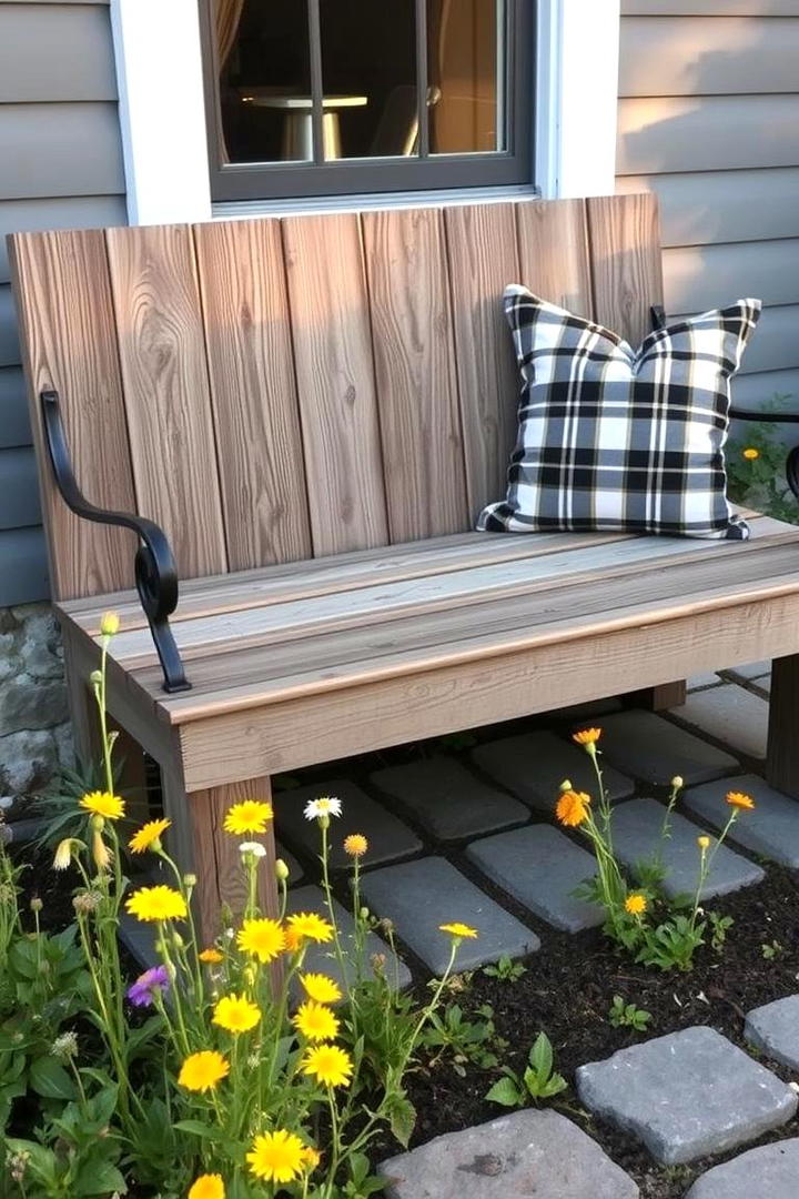 Rustic Charm Integrated Seating - 30 Built-in Deck Bench Ideas and Designs