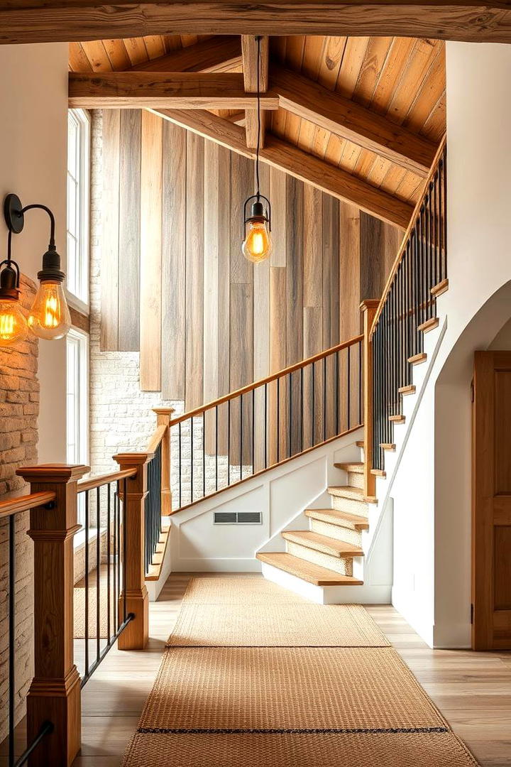 Rustic Charm Landing - 30 Stair Landing Ideas