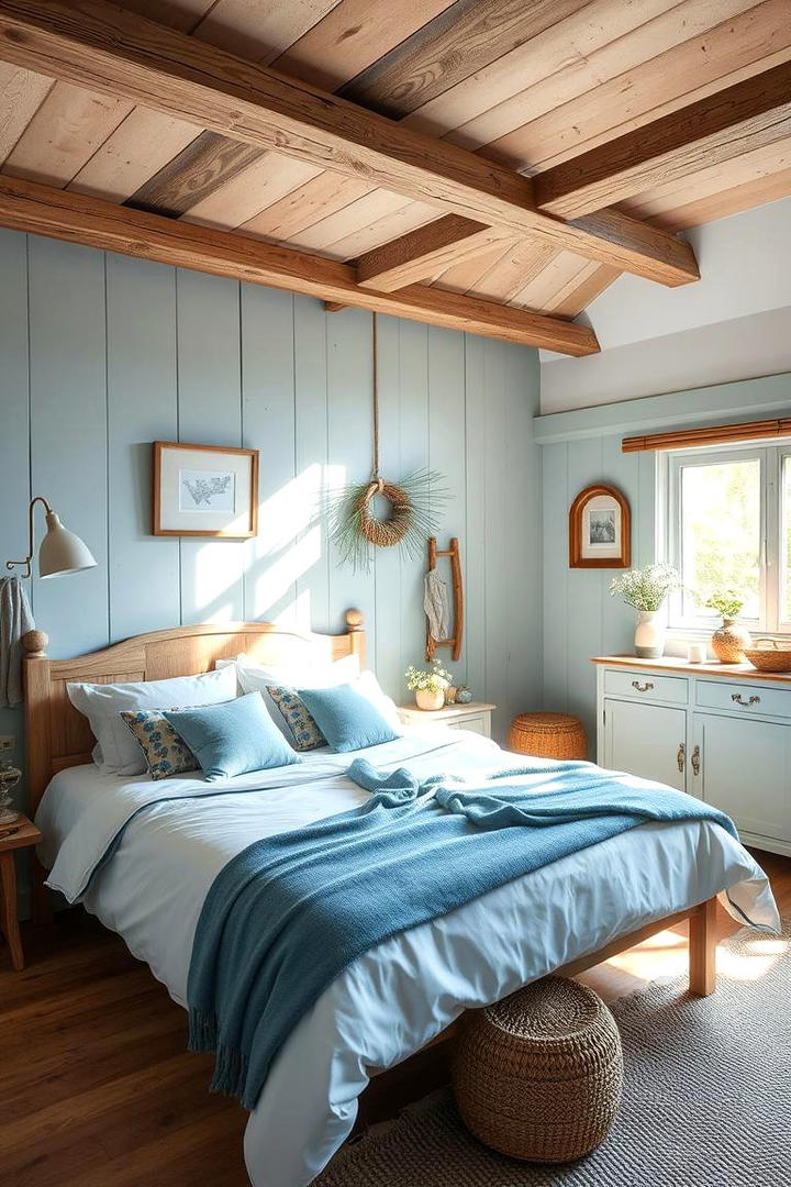 Rustic Charm with Blue Accents - 30 Duck Egg Blue Bedroom Ideas