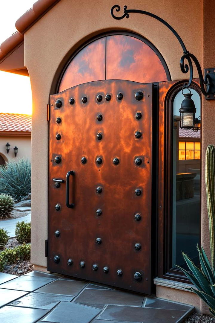 Rustic Copper Highlight - 21 Front Door Color Ideas