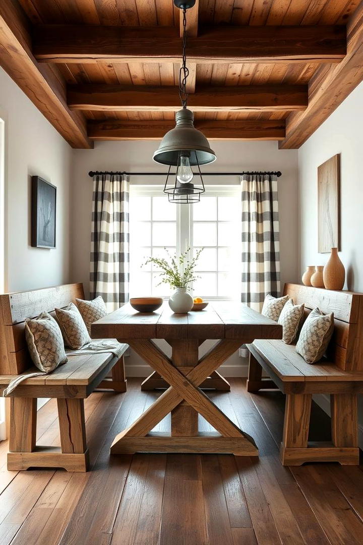 Rustic Farmhouse Breakfast Nook - 21 Breakfast Nook Ideas