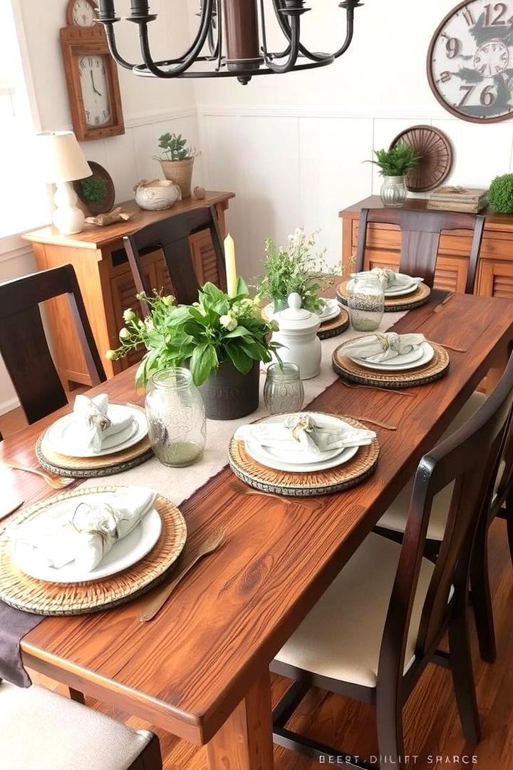 Rustic Farmhouse Charm - 21 Dining Table Decor Ideas