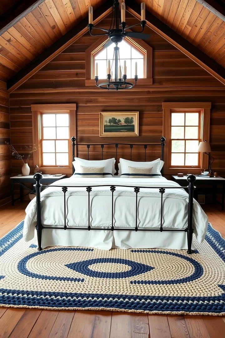 Rustic Farmhouse Charm - 30 bedroom rug ideas