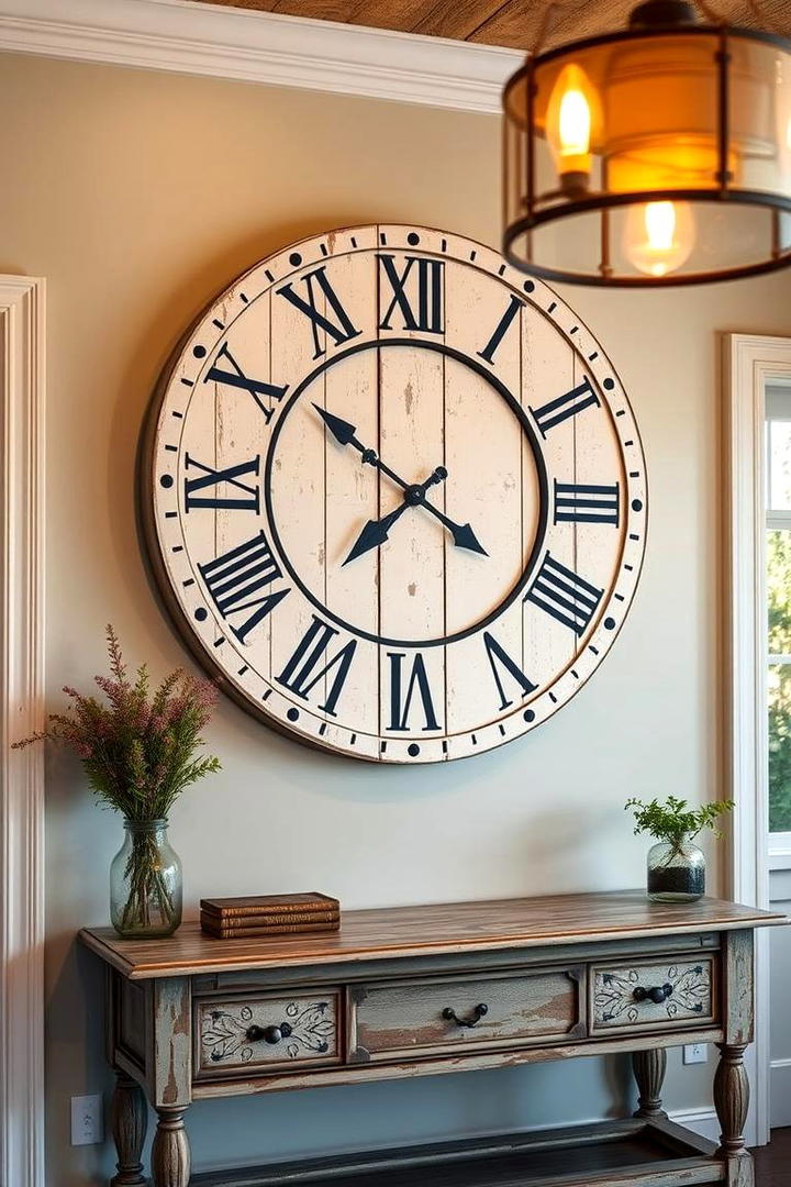 Rustic Farmhouse Clock - 30 Boho Farmhouse Decor Ideas