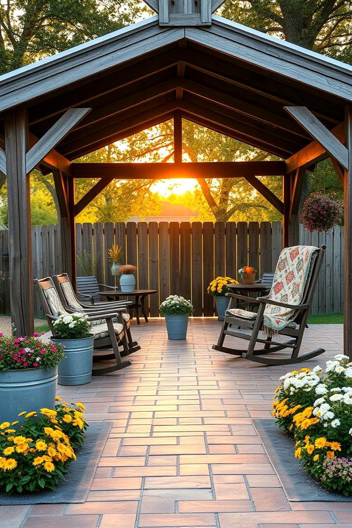 Rustic Farmhouse Patio - 21 patio with a gazebo ideas