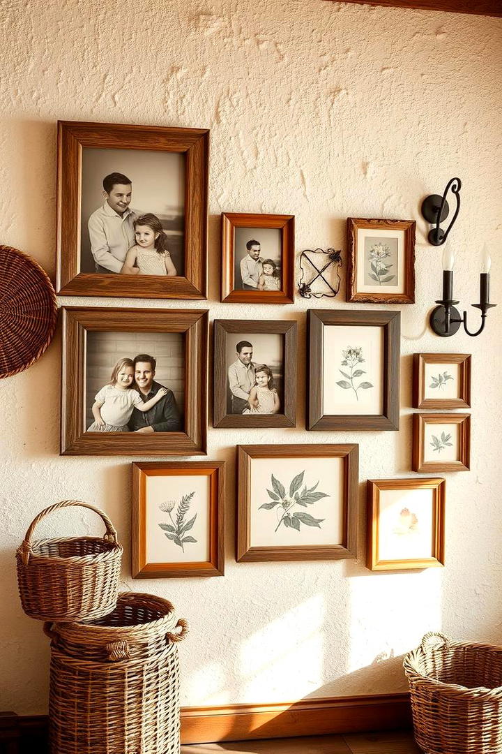 Rustic Farmhouse Photo Wall - 21 Photo Wall Ideas