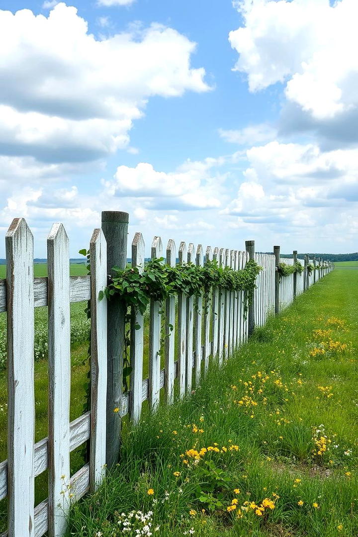 Rustic Farmhouse Privacy Fence - 21 Privacy Fence Ideas