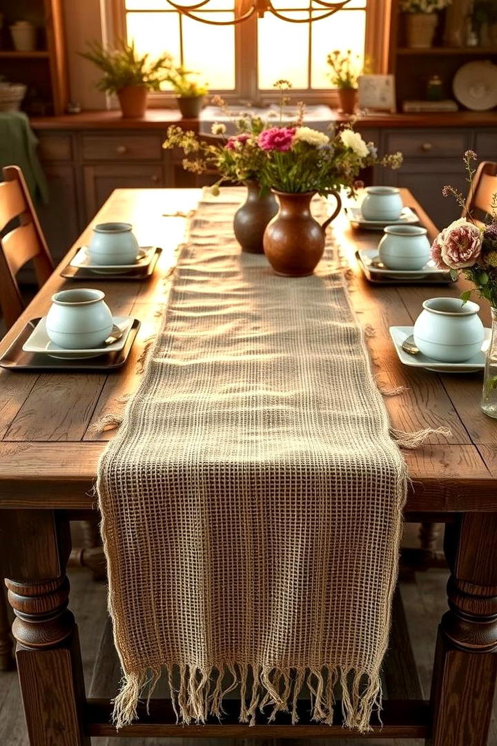 Rustic Farmhouse Table Runner - 21 Table Runner Ideas