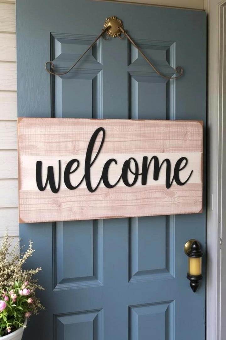 Rustic Farmhouse Welcome Sign - 21 Farmhouse Wall Decor Ideas