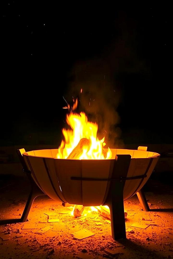 Rustic Fire Pit with Recycled Materials - 30 Rustic Fire Pit Ideas