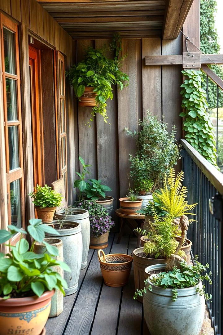 Rustic Garden Charm - 21 Balcony Garden Ideas