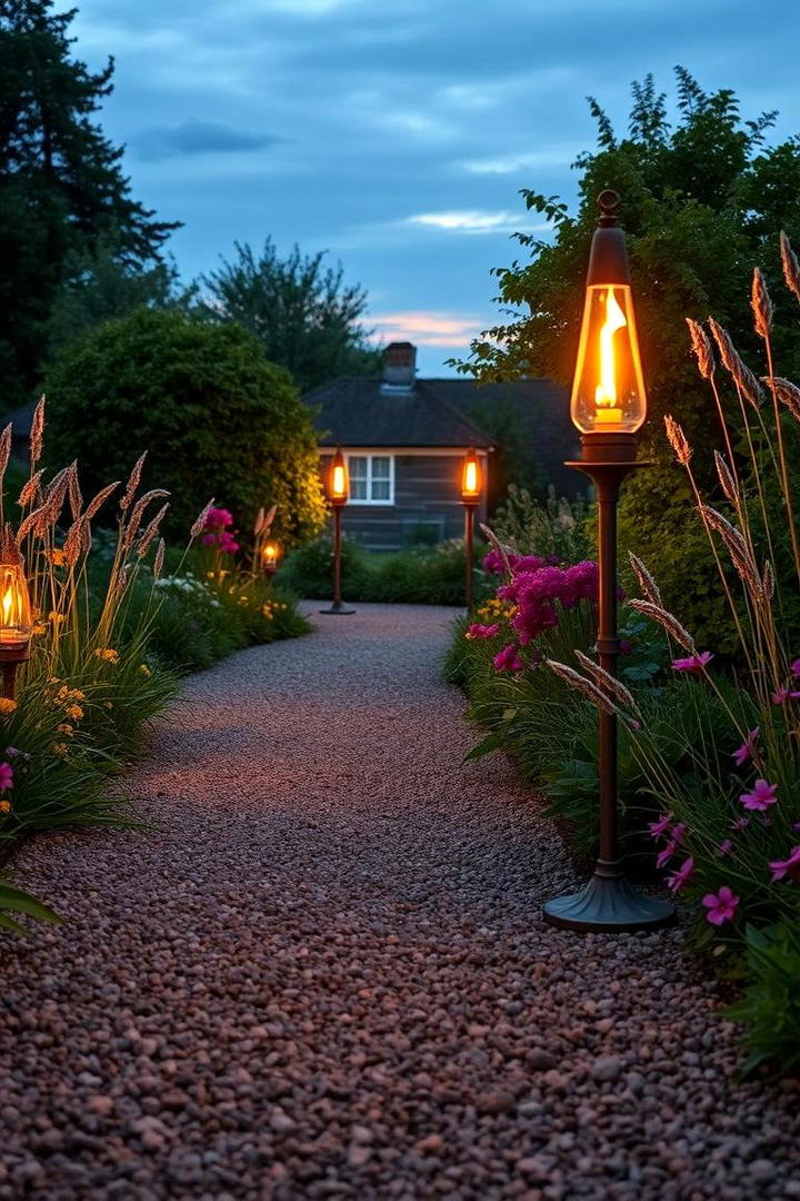 Rustic Garden Flares - 21 Garden Lighting Ideas