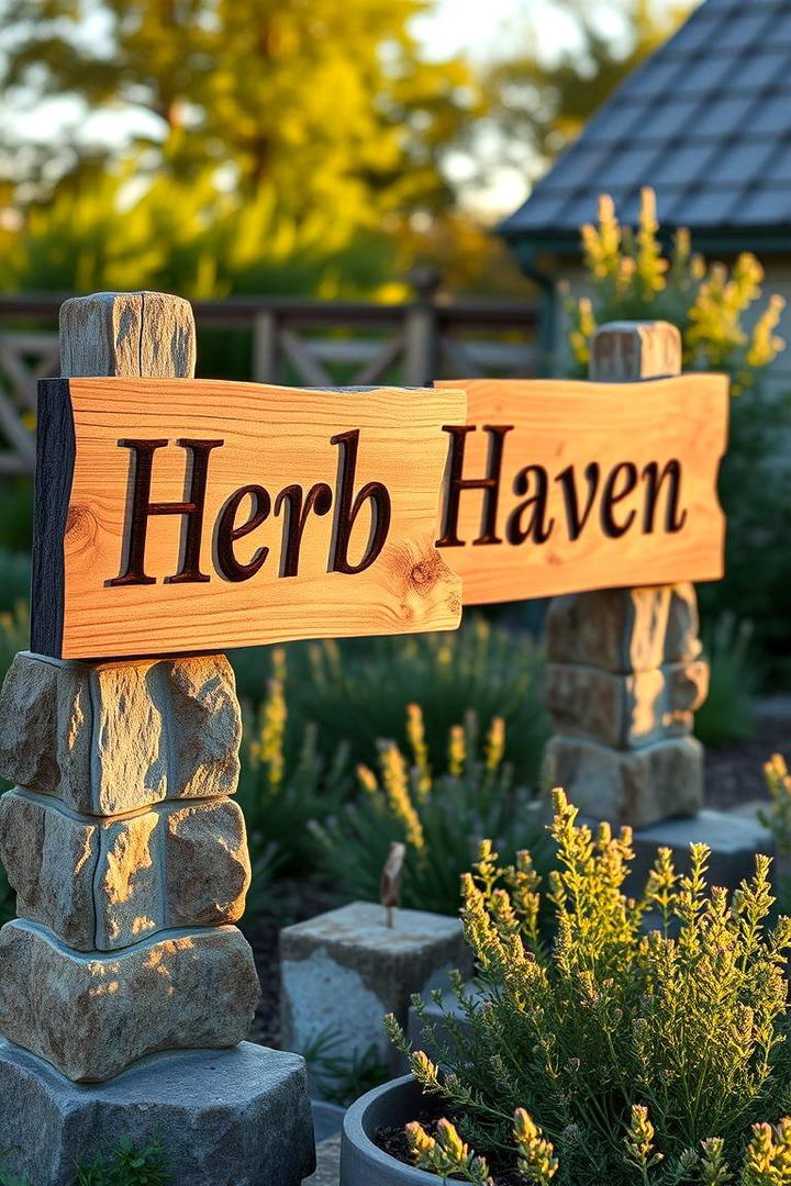 Rustic Garden Signage - 30 Garden Art Ideas