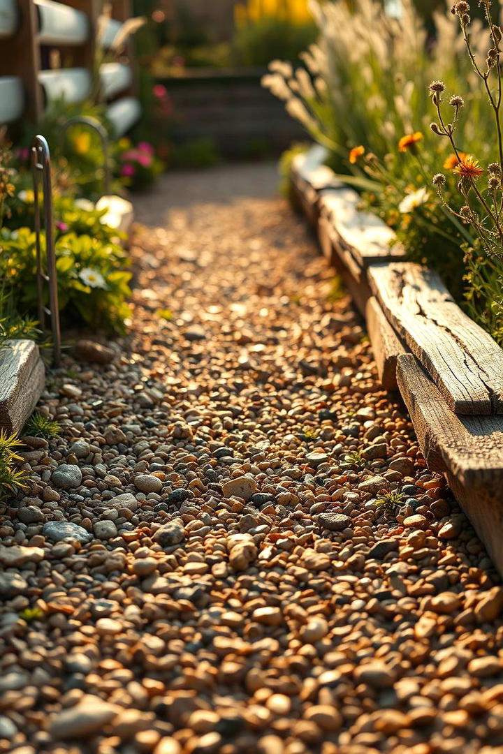 Rustic Gravel Walkway - 30 Garden Path Ideas