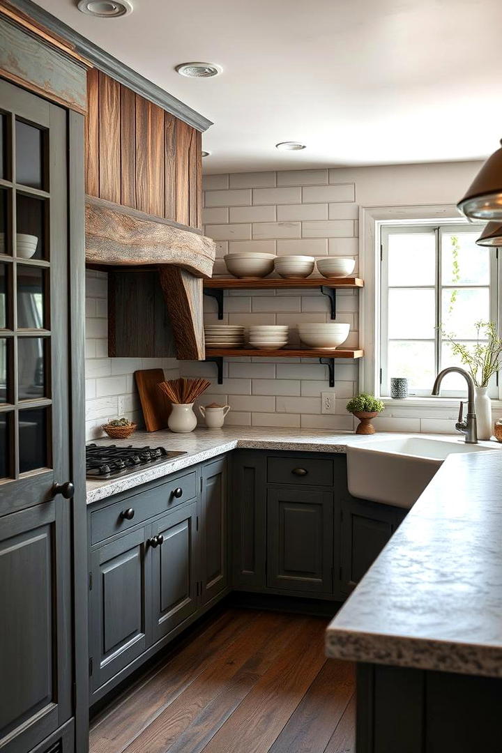 Rustic Gray Warmth - 21 Gray Kitchens