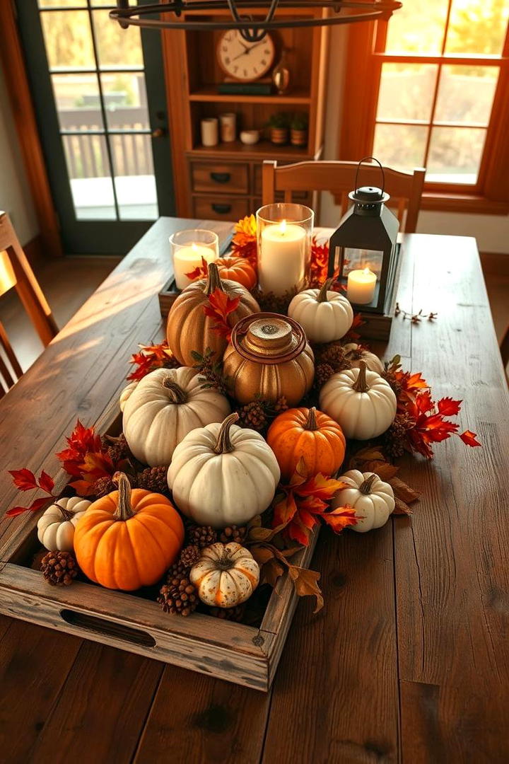 Rustic Harvest Centerpiece - 21 Thanksgiving Decor Ideas