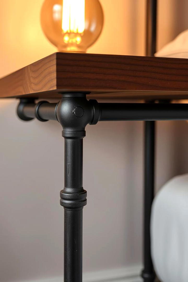 Rustic Industrial Fusion - 30 Nightstand Ideas