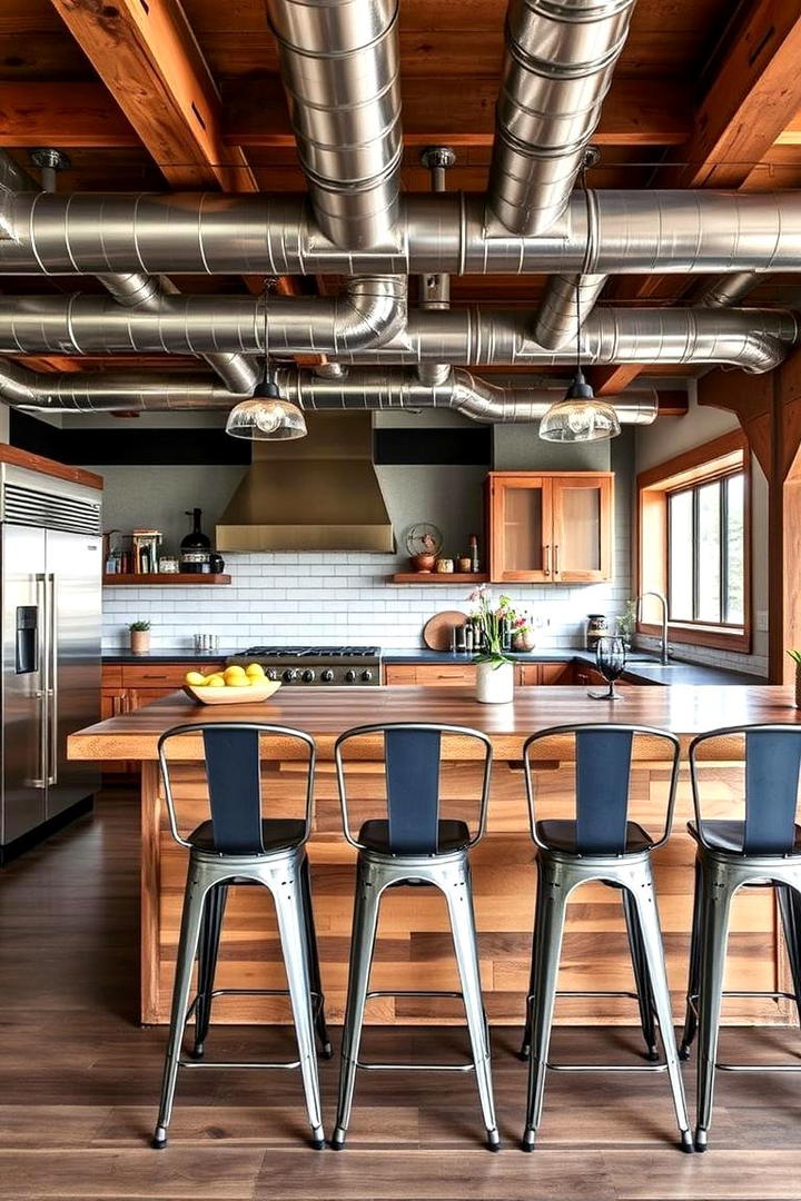 Rustic Industrial Fusion - 30 Cabin Kitchen Ideas