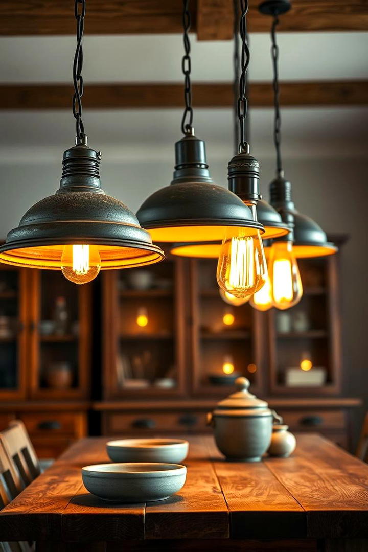 Rustic Lighting Fixtures - 21 Country Kitchen Ideas