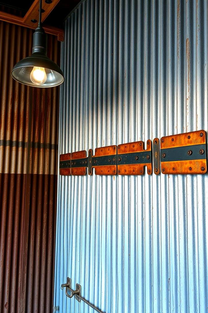 Rustic Metal Finishes - 30 Garage Wall Ideas