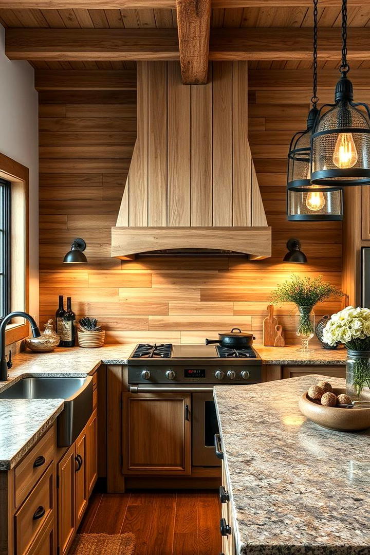 Rustic Natural Wood Charm - 30 Shiplap Backsplash Ideas for Your Kitchen