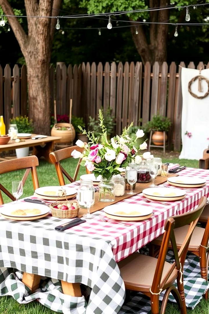 Rustic Outdoor Picnic Setup - 21 Bridal Shower Ideas