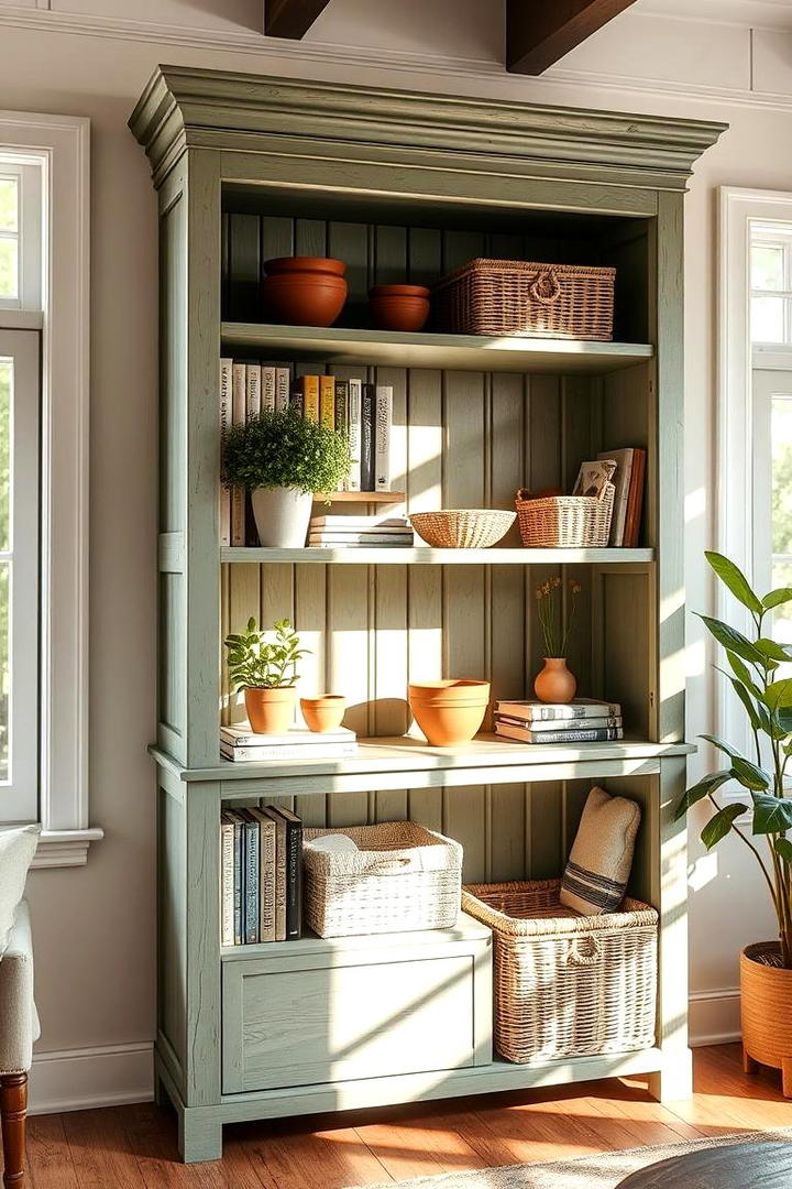 Rustic Painted Bookshelf Makeover - 30 Painted Furniture Ideas