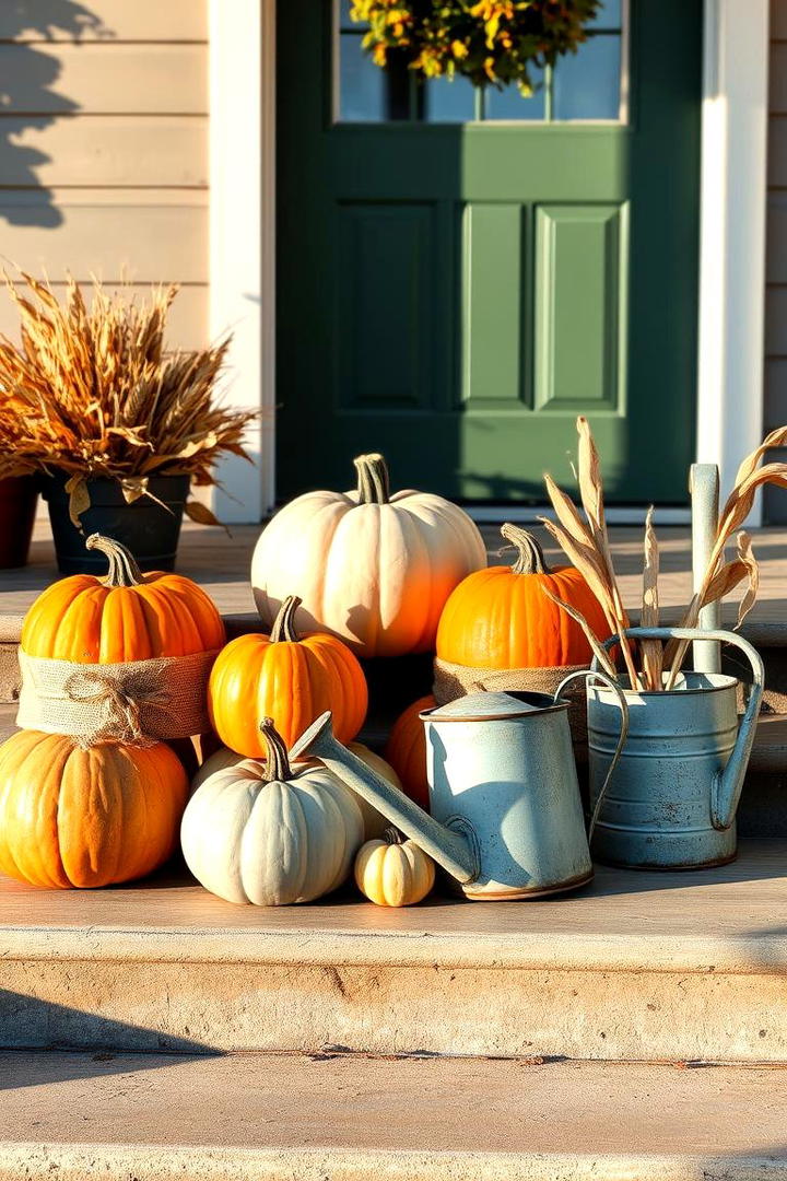 Rustic Pumpkin Decor with Natural Charm - 21 Pumpkin Decor Ideas