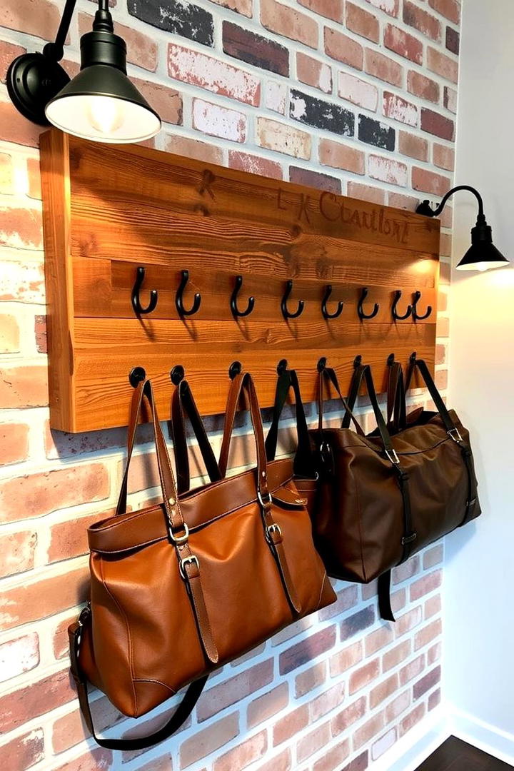 Rustic Purse Rack - 30 Pots and Pans Storage Ideas