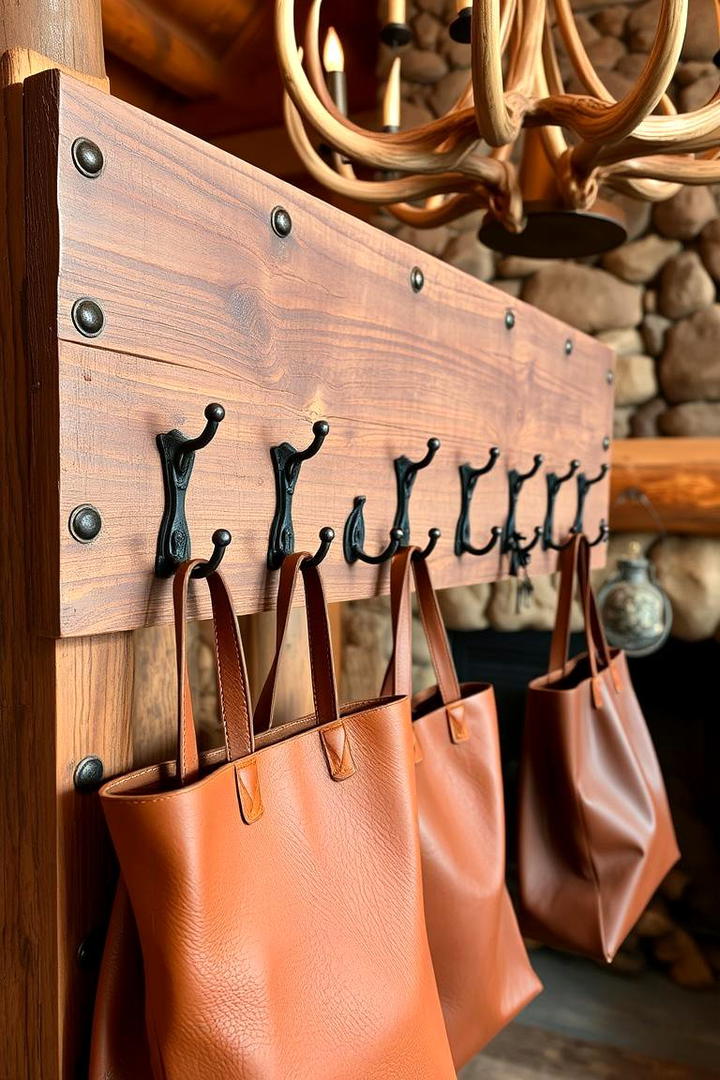 Rustic Purse Rack - 30 Purse Storage Ideas