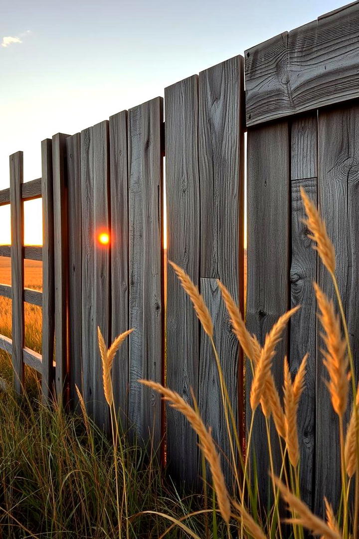 Rustic Reclaimed Barn Wood Fence - 30 Cheap Privacy Fence Ideas