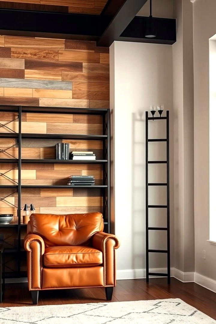 Rustic Reclaimed Wood Wall - 30 Living Room Accent Wall Ideas