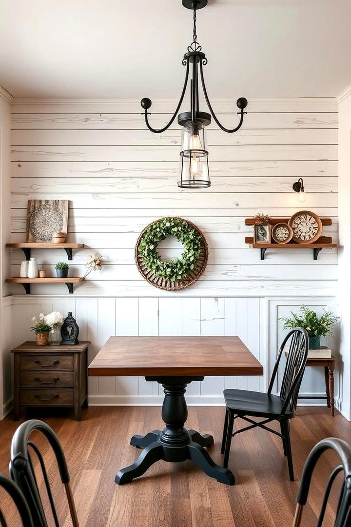 Rustic Shiplap Charm - 21 Half Wall Paneling Ideas