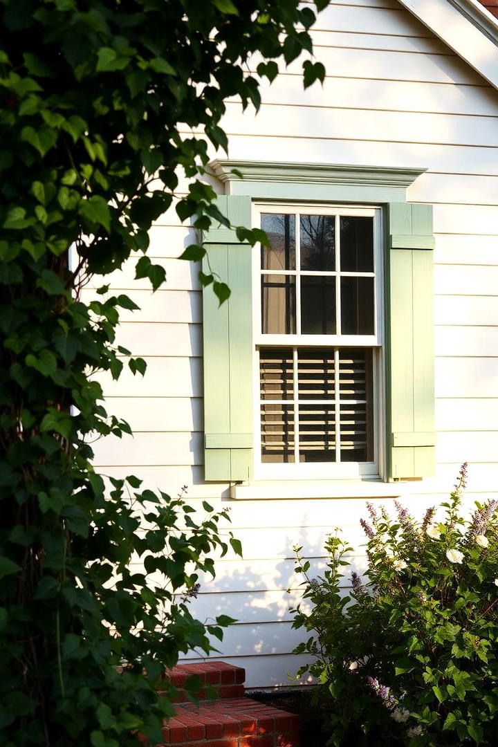 Rustic Shutter Accent Trim - 30 Exterior Window Trim Ideas