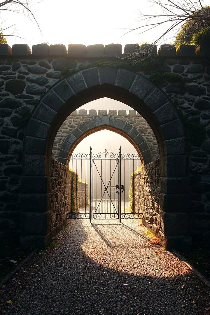 Rustic Stone Arch Walk - 30 Covered Walkway Ideas