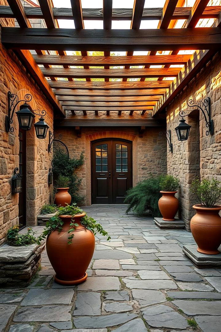 Rustic Stone Courtyard - 21 Courtyard Ideas