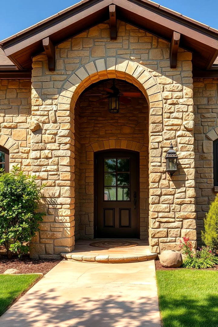 Rustic Stone Facade - 21 Curb Appeal Inspiration for Ranch Homes