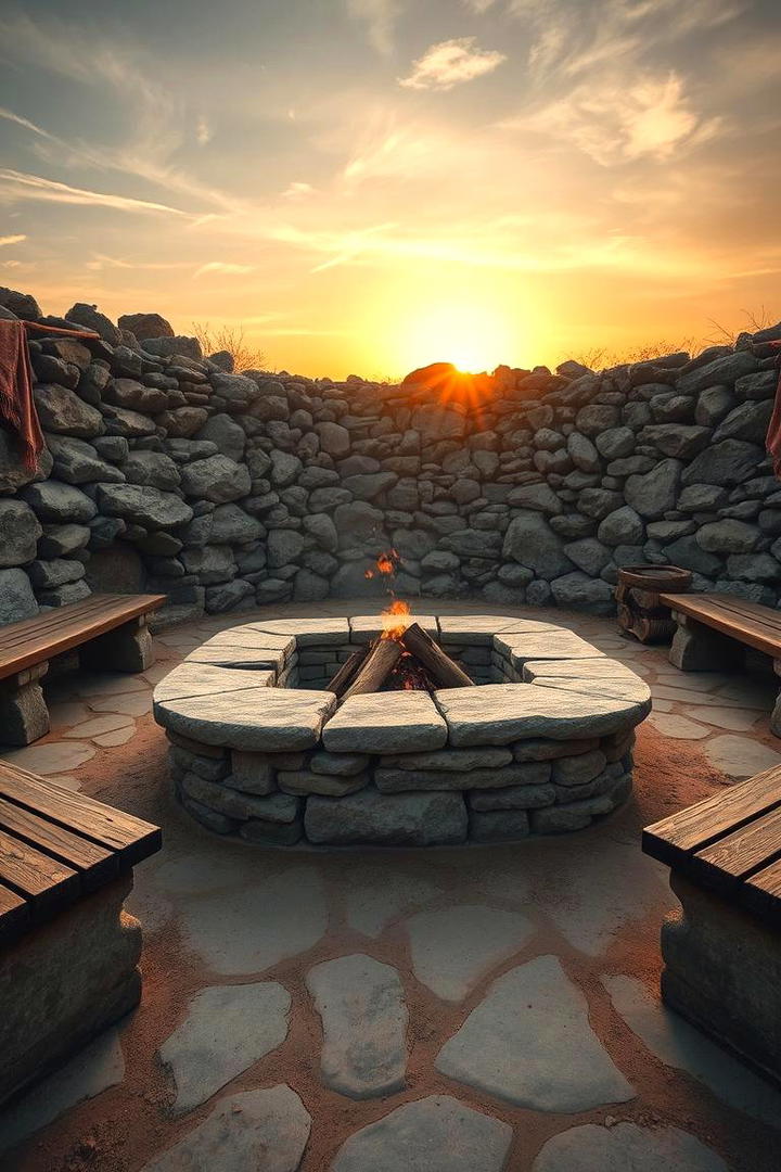 Rustic Stone Square Fire Pit - 30 Square Fire Pit Ideas