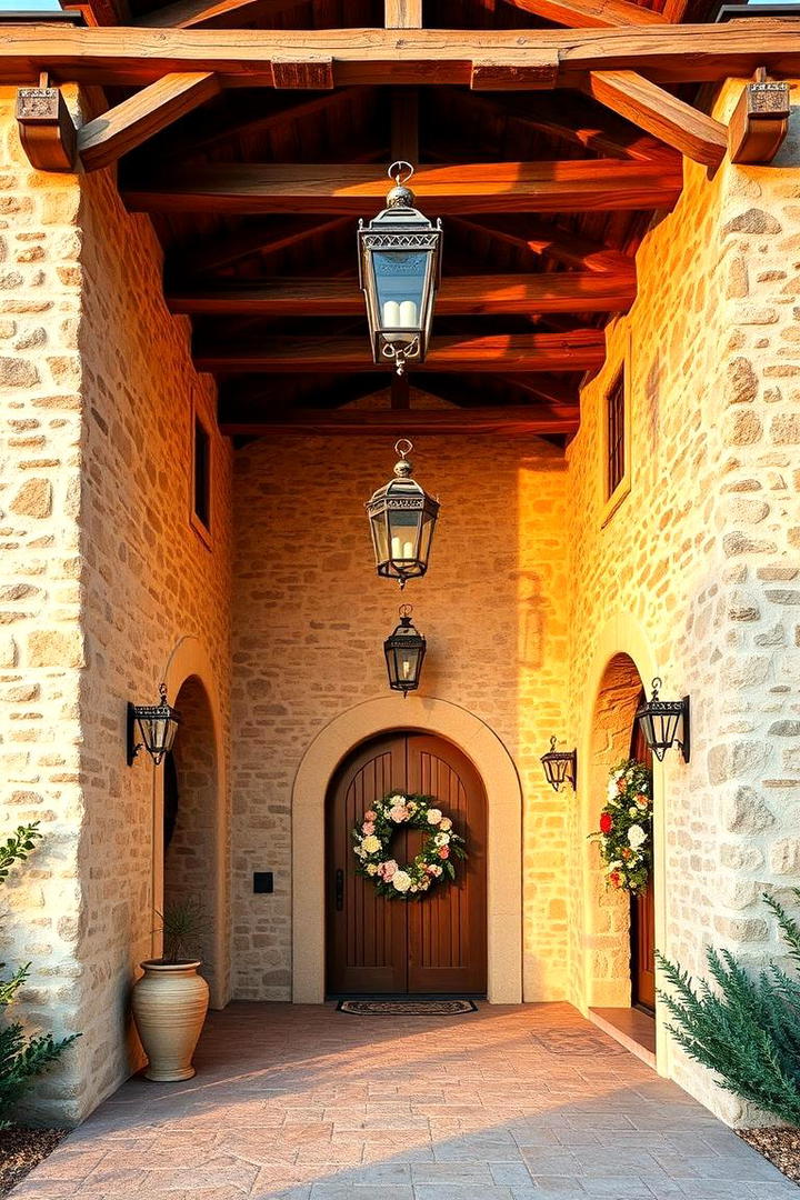 Rustic Stone Villa Charm - 30 Spanish Mediterranean House Ideas