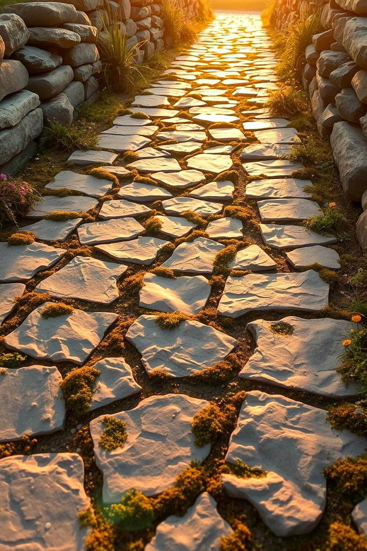 Rustic Stone Walkway - 21 walkway ideas