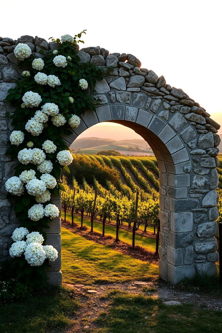 Rustic Stone Wedding Arch - 21 Wedding Arch Ideas