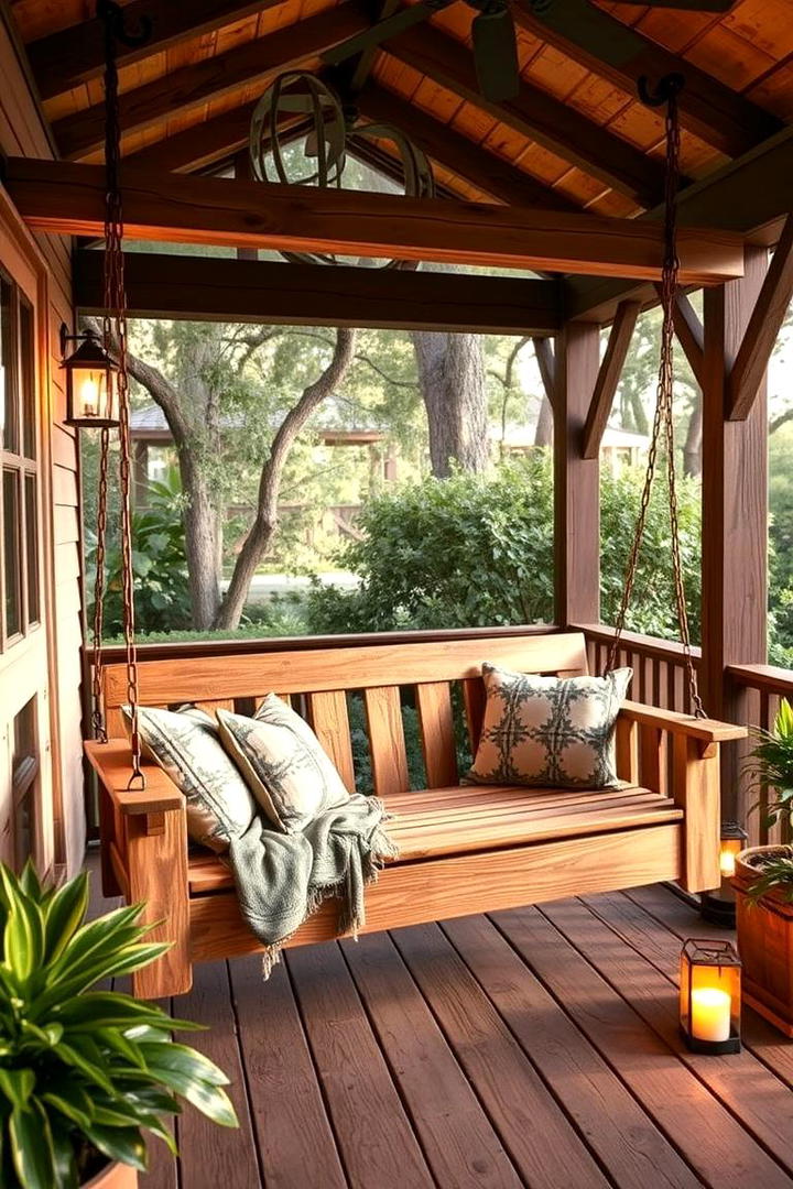 Rustic Swing Oasis - 21 Back Porch Ideas