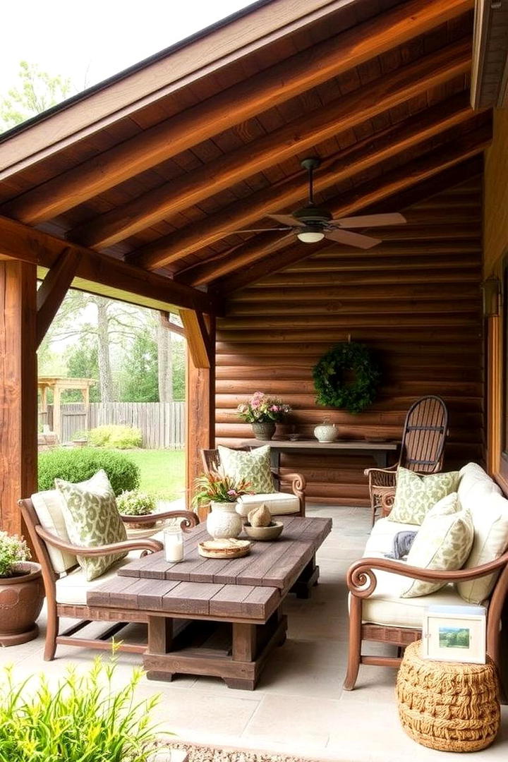 Rustic Timber Retreat - 21 Covered Patio Ideas