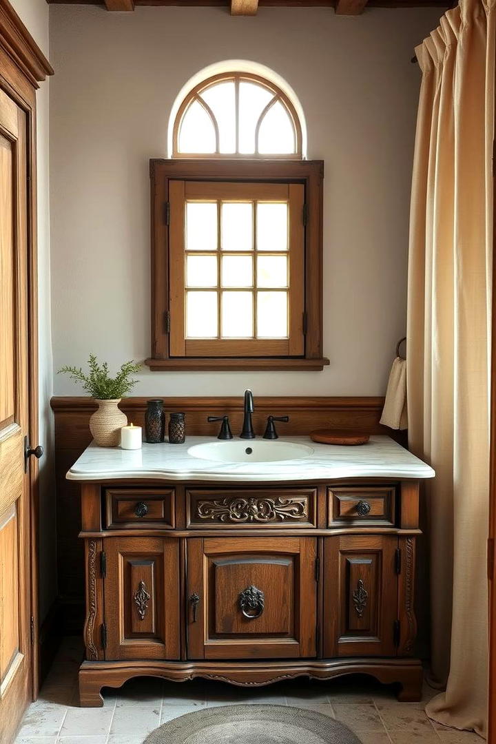 Rustic Vanity Charm - 30 Cottage Bathroom Ideas