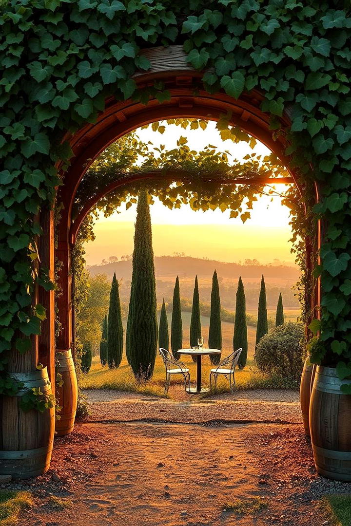 Rustic Vineyard Garden Arch - 30 Garden Arch Ideas