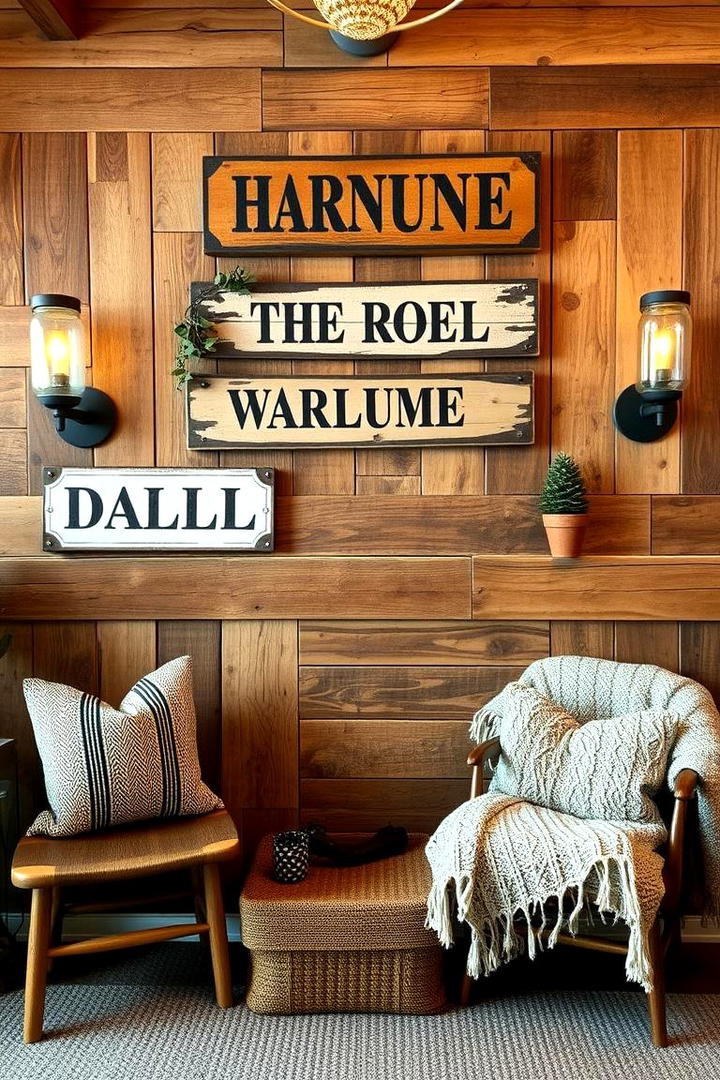 Rustic Wood Accents - 21 Media Wall Ideas