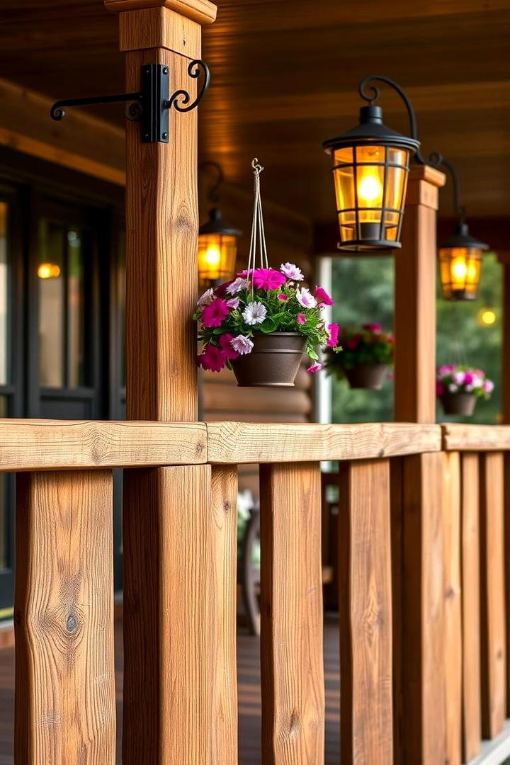 Rustic Wood Accents - 21 Porch Railing Ideas